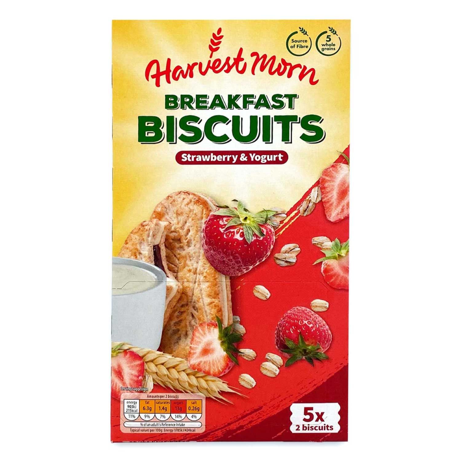 Strawberry & Yogurt Breakfast Biscuits 253g Harvest Morn